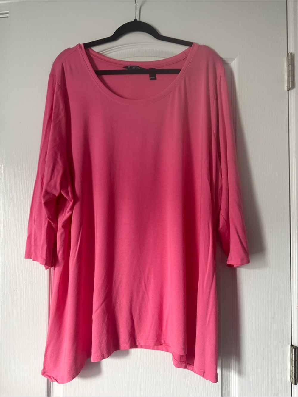 Halston Essential Women's Pink Scoop Neck Relaxed Top Size 3X